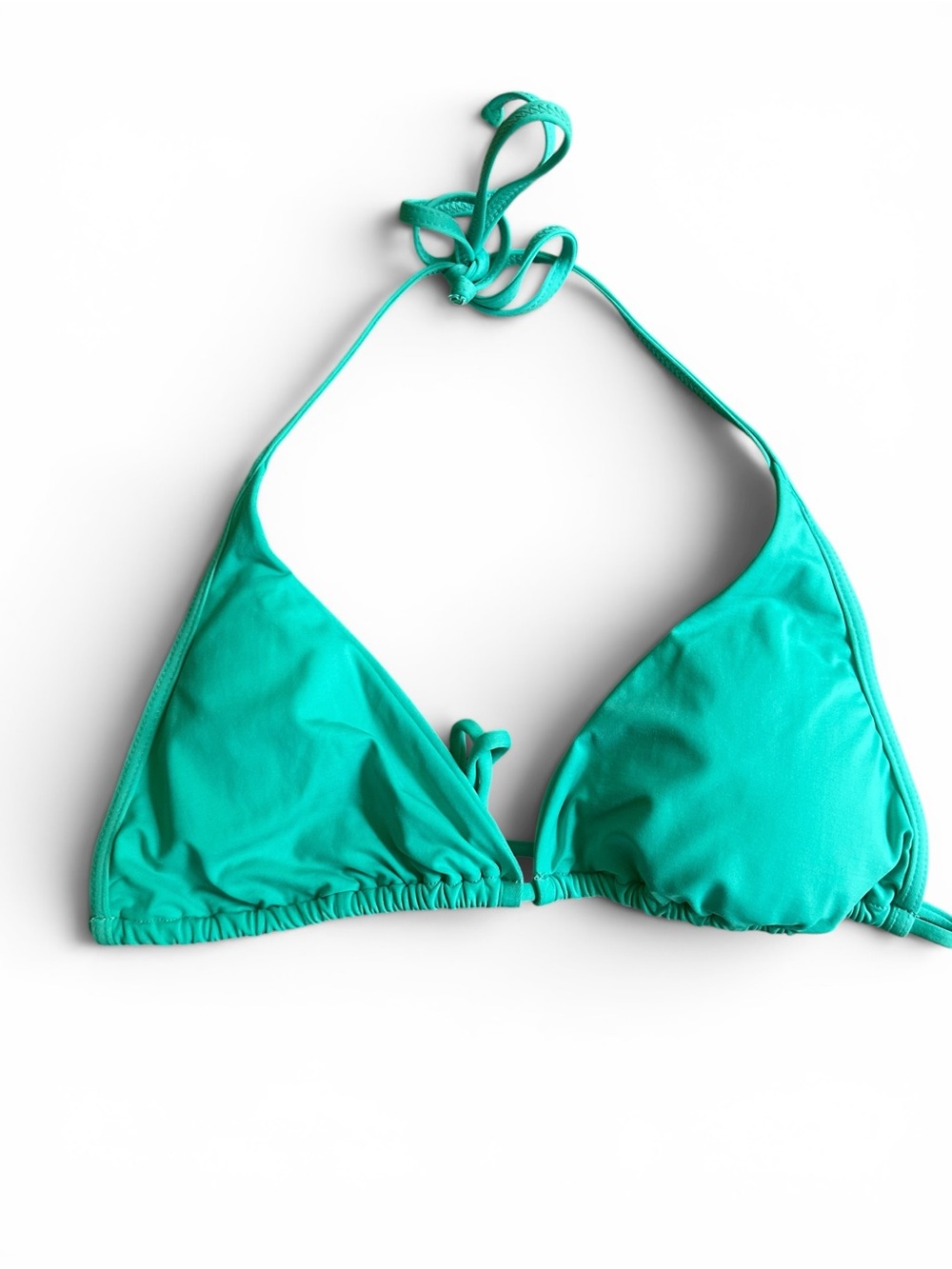 NWOT L*Space triangle bikini top turquoise large
